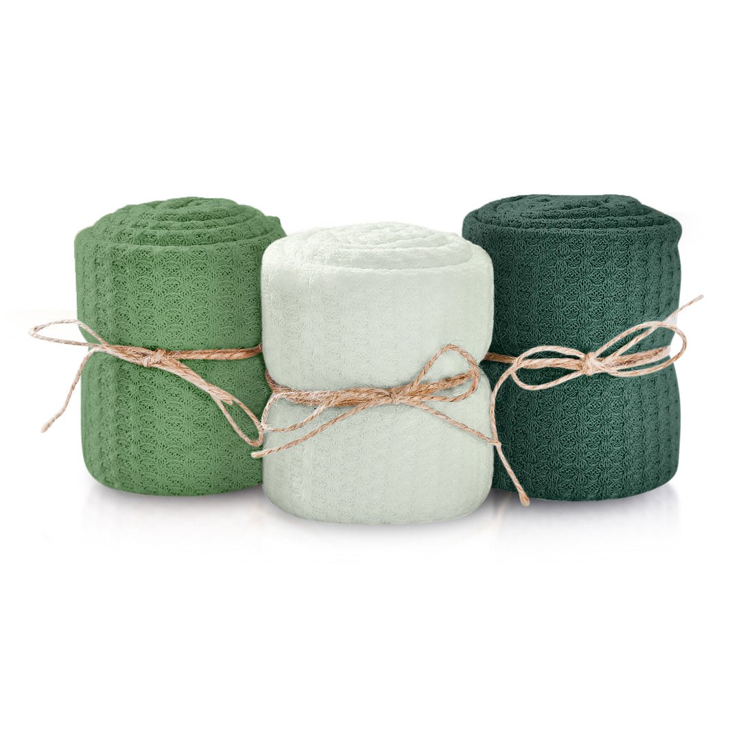 Green Knit Wrap Set