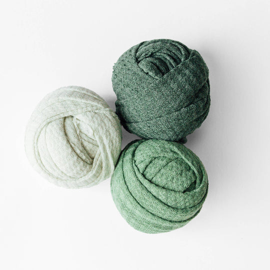 Green Knit Wrap Set