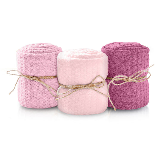 Pink Knit Wrap Set