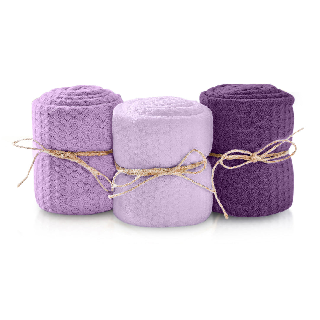Purple Knit Wrap Set