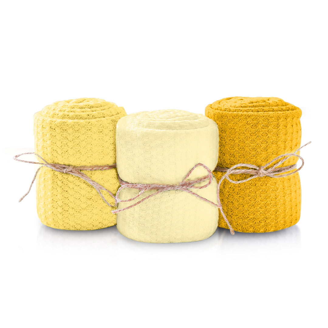 Yellow Knit Wrap Set