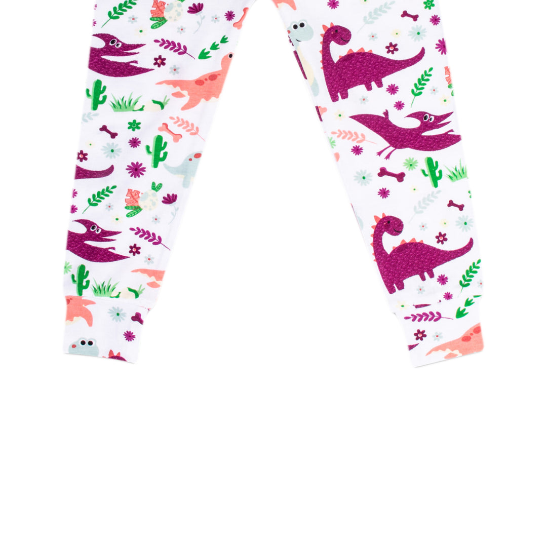 Girl Dino Two-Piece Pajama Set