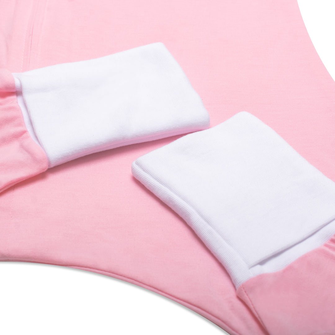 Sleeping Baby Flying Squirrel cozy baby pajama bodysuit Classic Rose Pink