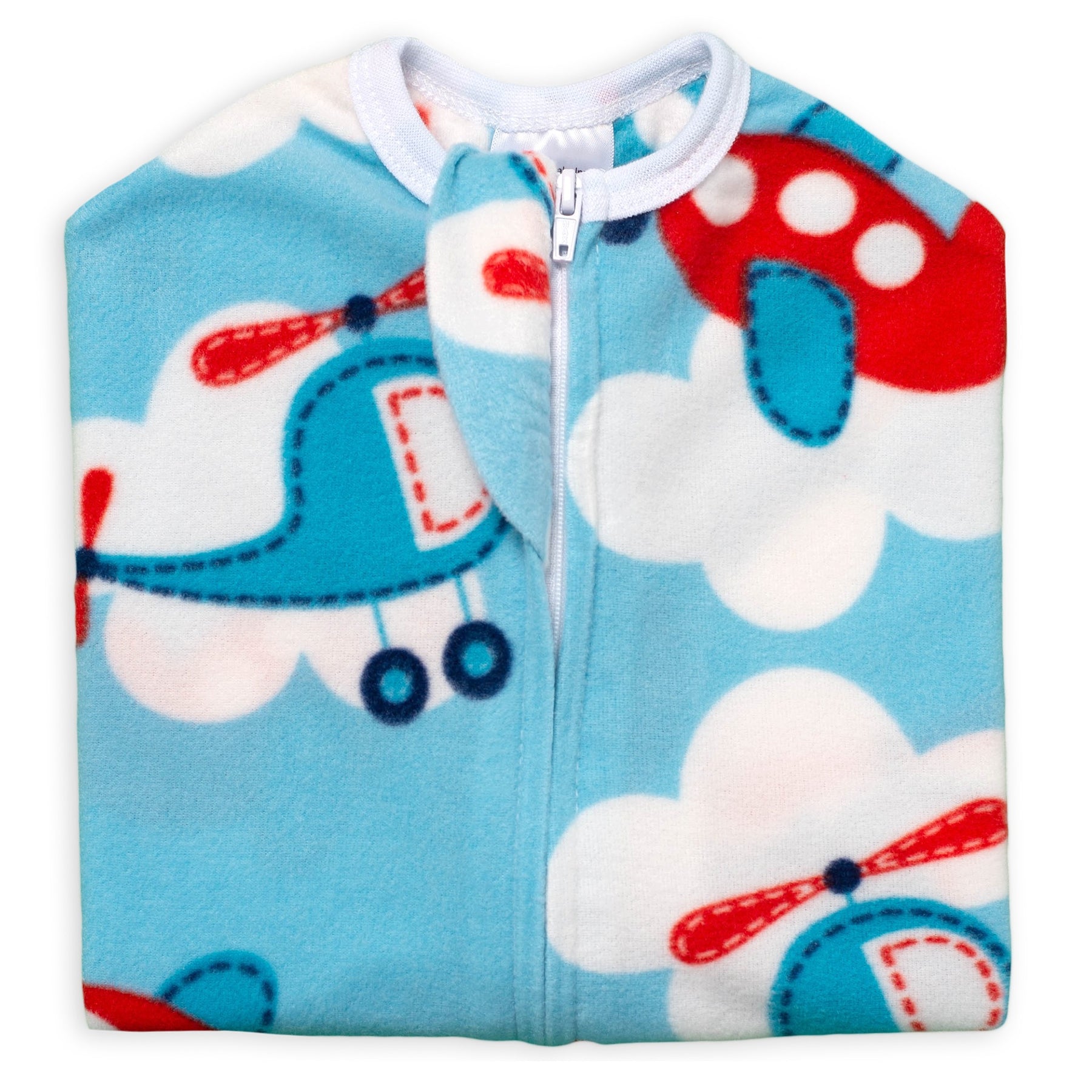 Fly Sky High ZipadeeZip Swaddle Transition Fleece Sleeping Baby